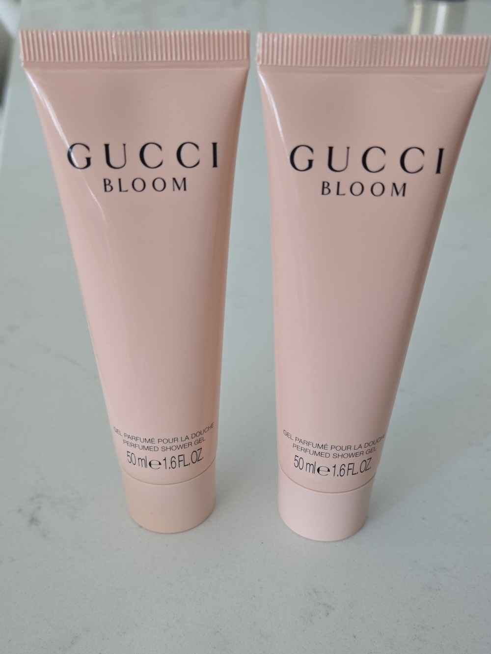 New Never Used Gucci Bloom shower gel Duo Set Deluxe Trvl 50 M.l Each